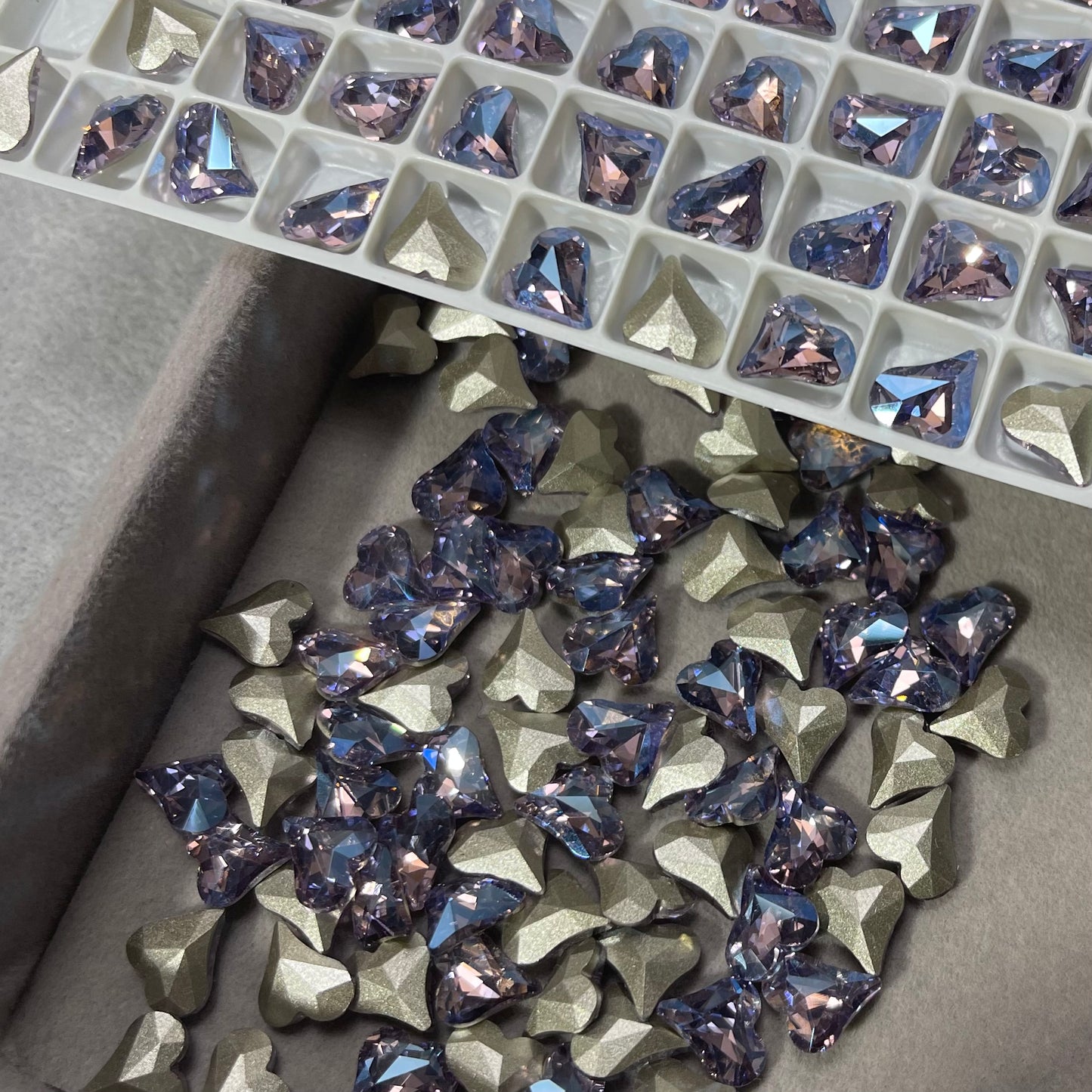 Medium-sized Heart Zircon-luxury nail or DIY