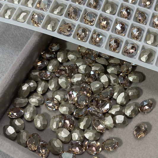 Medium-sized Oval Zircon-luxury nail or DIY