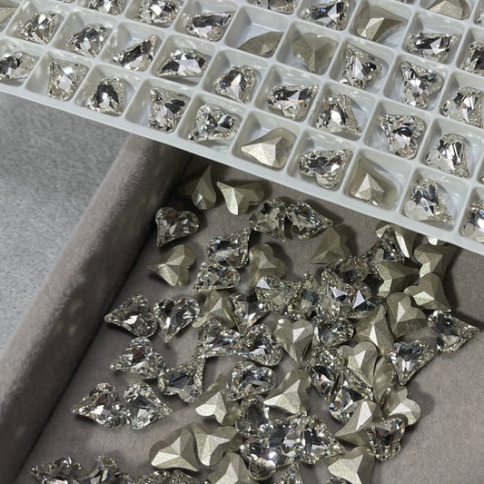 Medium-sized Heart Zircon-luxury nail or DIY
