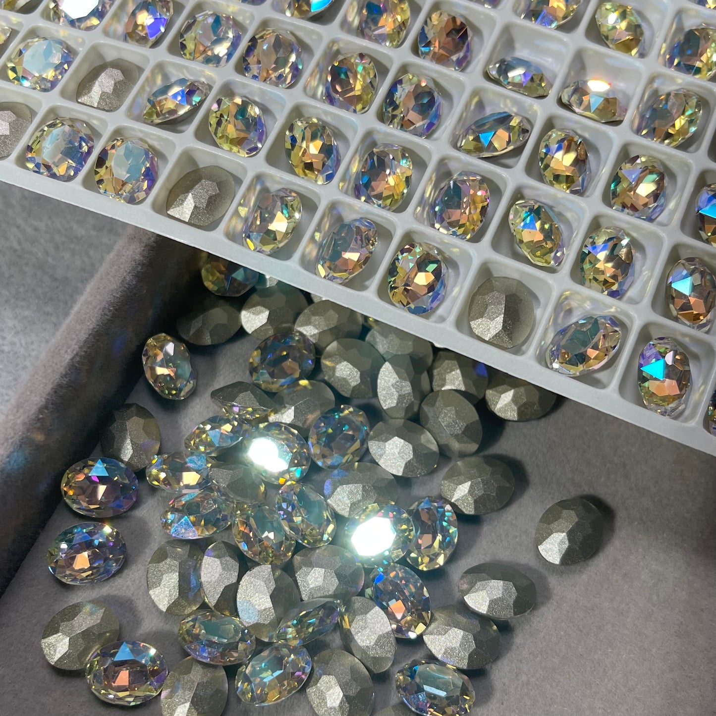 Medium-sized Oval Zircon-luxury nail or DIY