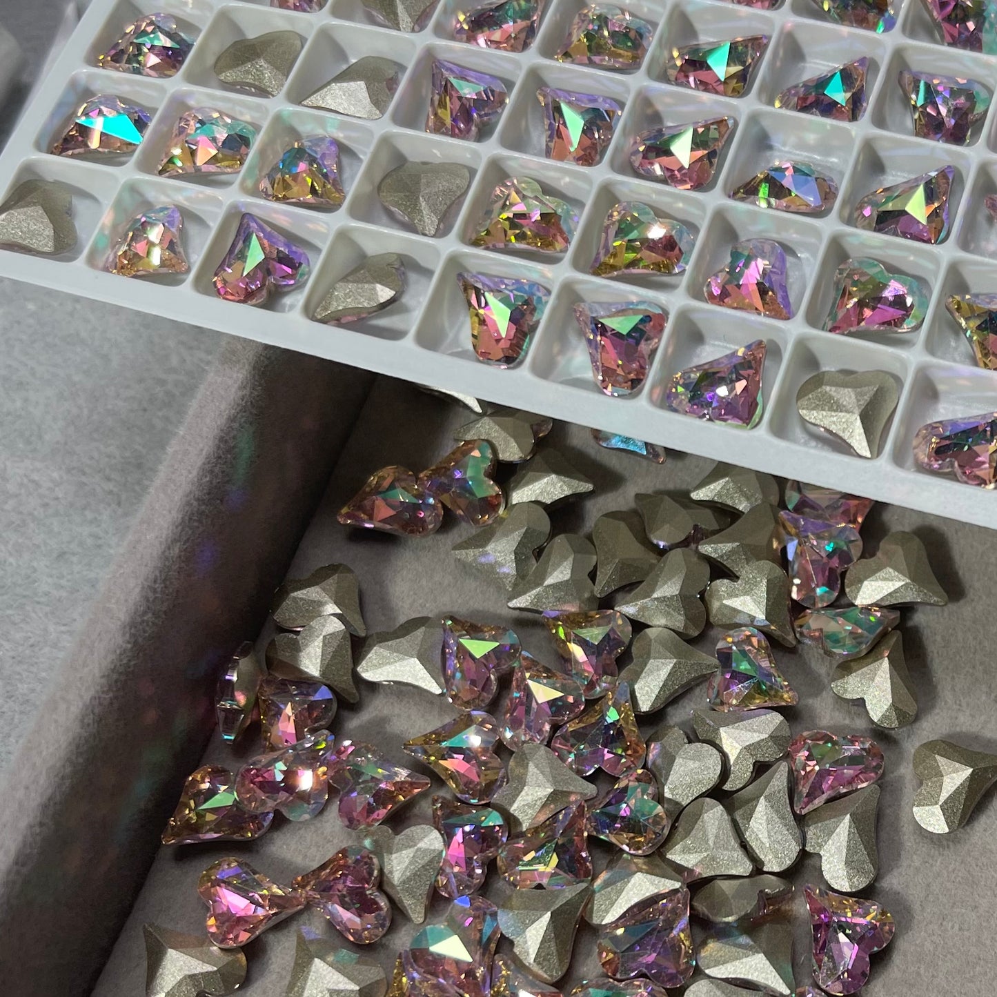 Medium-sized Heart Zircon-luxury nail or DIY