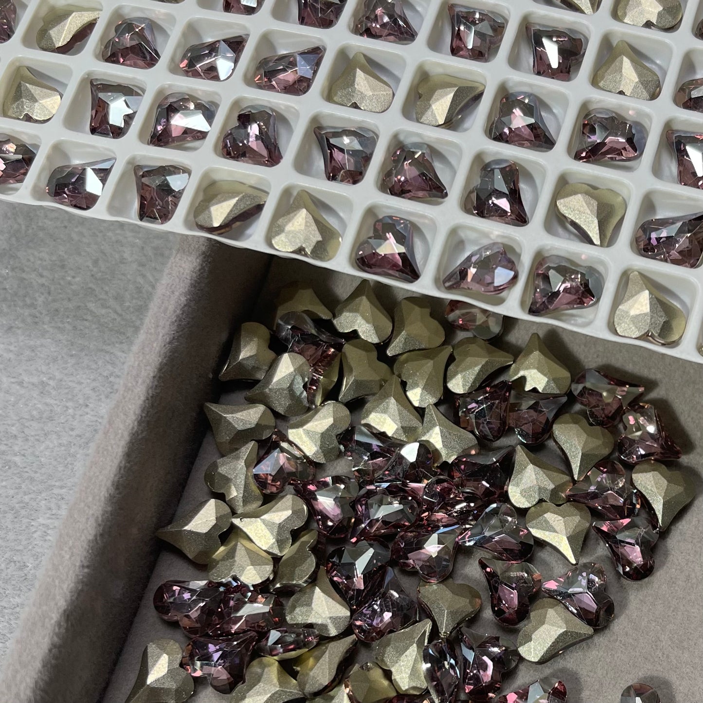 Medium-sized Heart Zircon-luxury nail or DIY